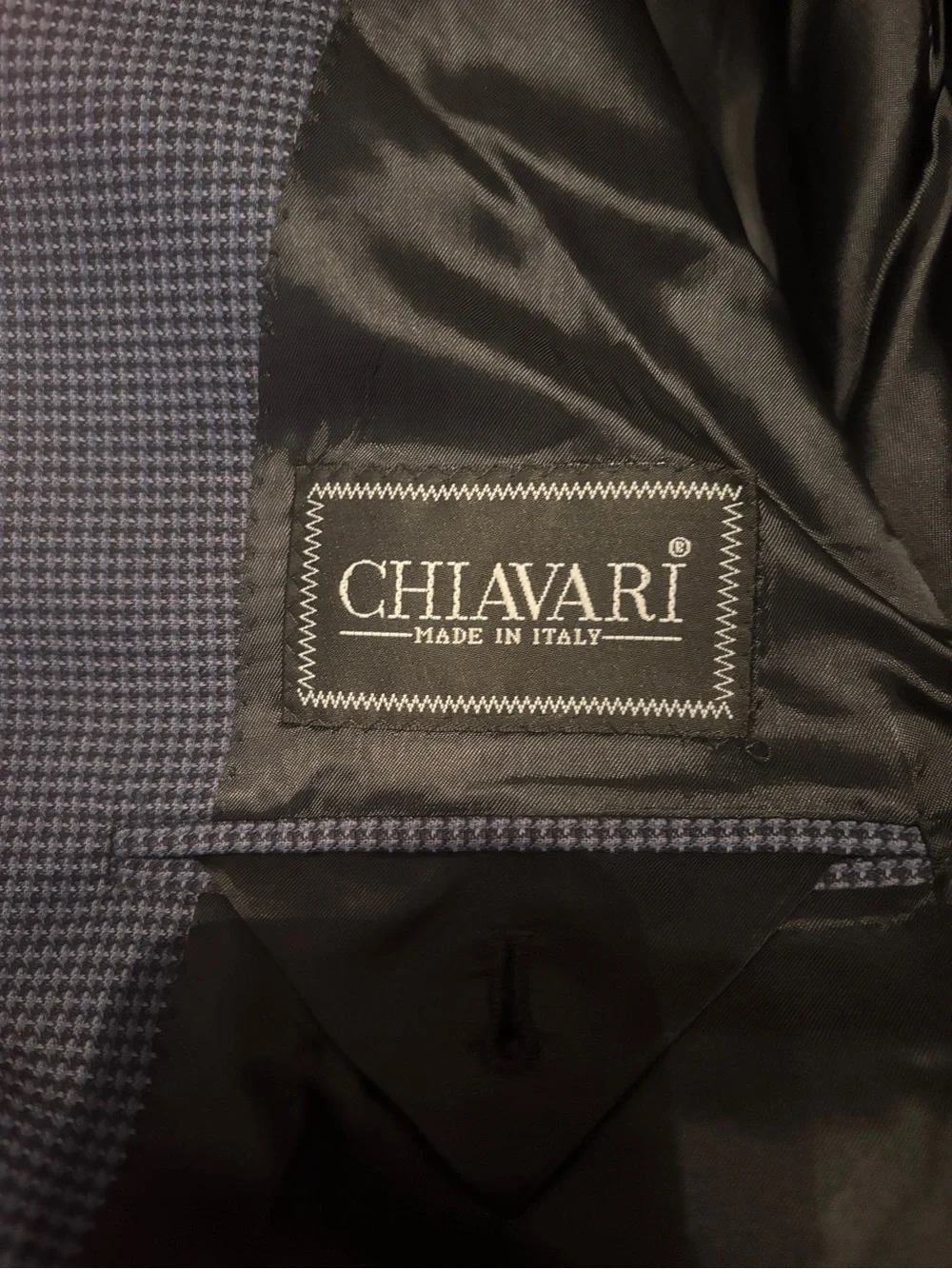 Chivari Made in Italy Wool Houndstooth Blazer Size 40